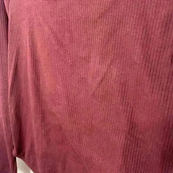 Old Navy Square Neck Long Sleeve Maroon Bodysuit XL - Picture 3 of 4